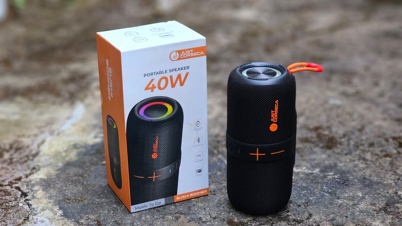 JUST CORSECA Sushi Boomer Bluetooth Speaker | 40W | Unboxing Review Sound Test⚡️₹2300⚡️TWS⚡️RGB LEDS