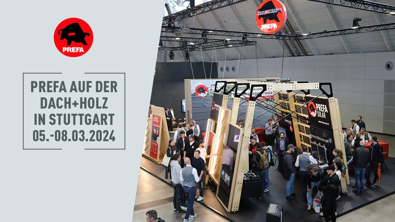 PREFA-Messestand bei der DACH+HOLZ INTERNATIONAL 2024 in Stuttgart