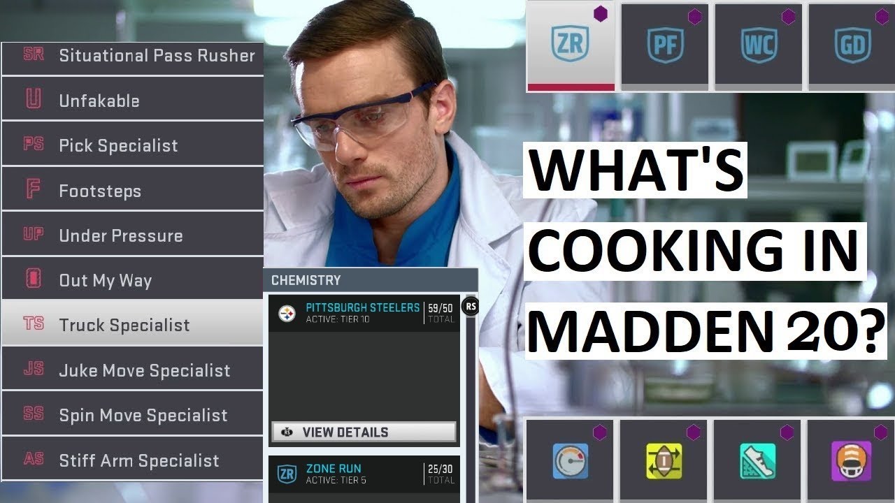HOW CHEMISTRIES SHOULD BE FOR MADDEN 20