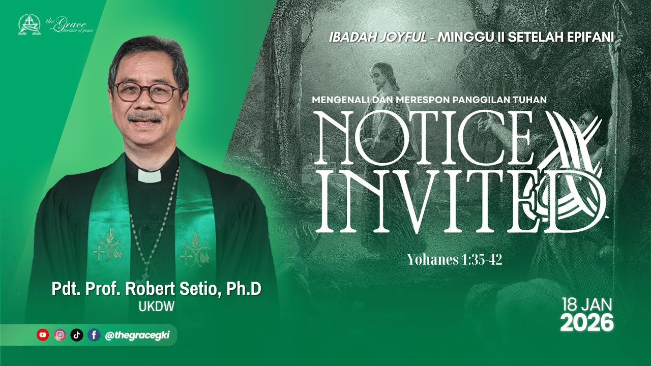 IBADAH JOYFUL | Minggu, 18 Januari 15.30 WIB I Pdt. Prof. Robert Setio, Ph. D (UKDW)