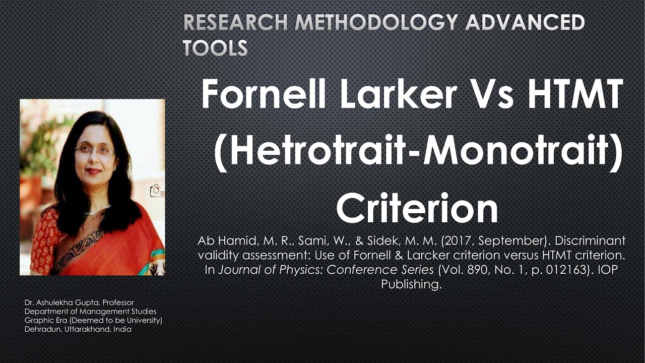 Fornell Larker Criterion and HTMT Criterion(sem)(pls-sem)(correlation)(Fornell Larker test)