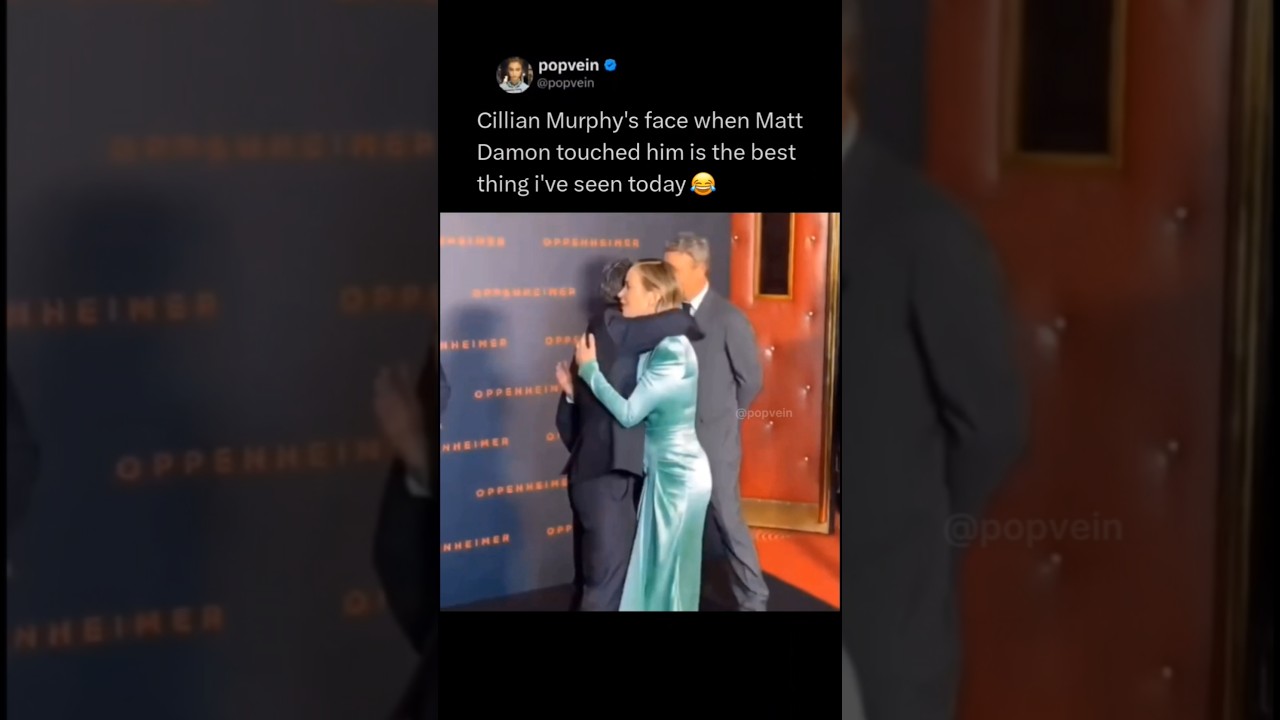 Cillian Murphy's face when Matt Damon touched his hand is the best thing i've seen today 😂