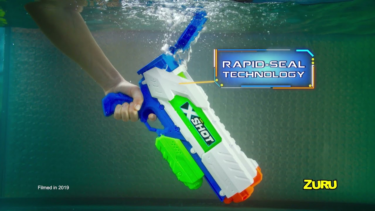 X-Shot Fast Fill Llena tu Blaster con Agua en 1 Segundo y Dispara a tus Enemigos