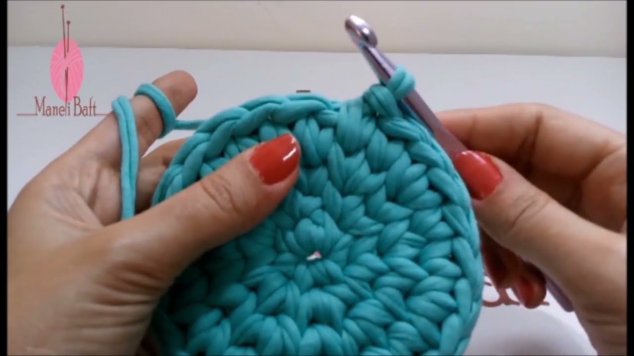 قسمت اول دورگیری کفی دایره تریکو perfect circle crochet