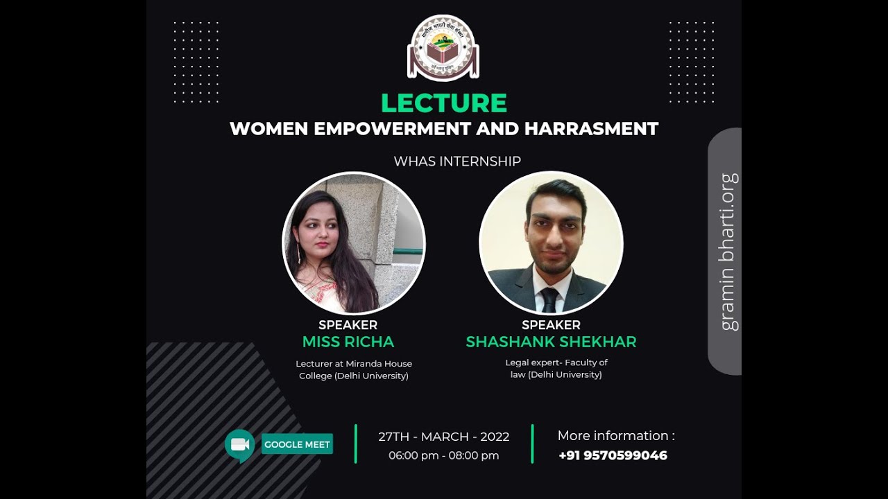 Women empowerment and harassment | WHAS Internship |  Gramin Bharti Sewa Sanstha