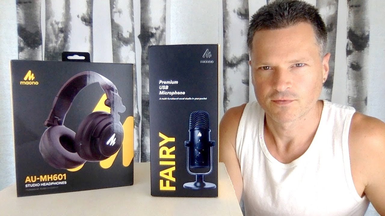 MAONO FAIRY AU-903 Podcast USB Condenser Mic &  AU-MH601 Studio Headphones AU-MH601