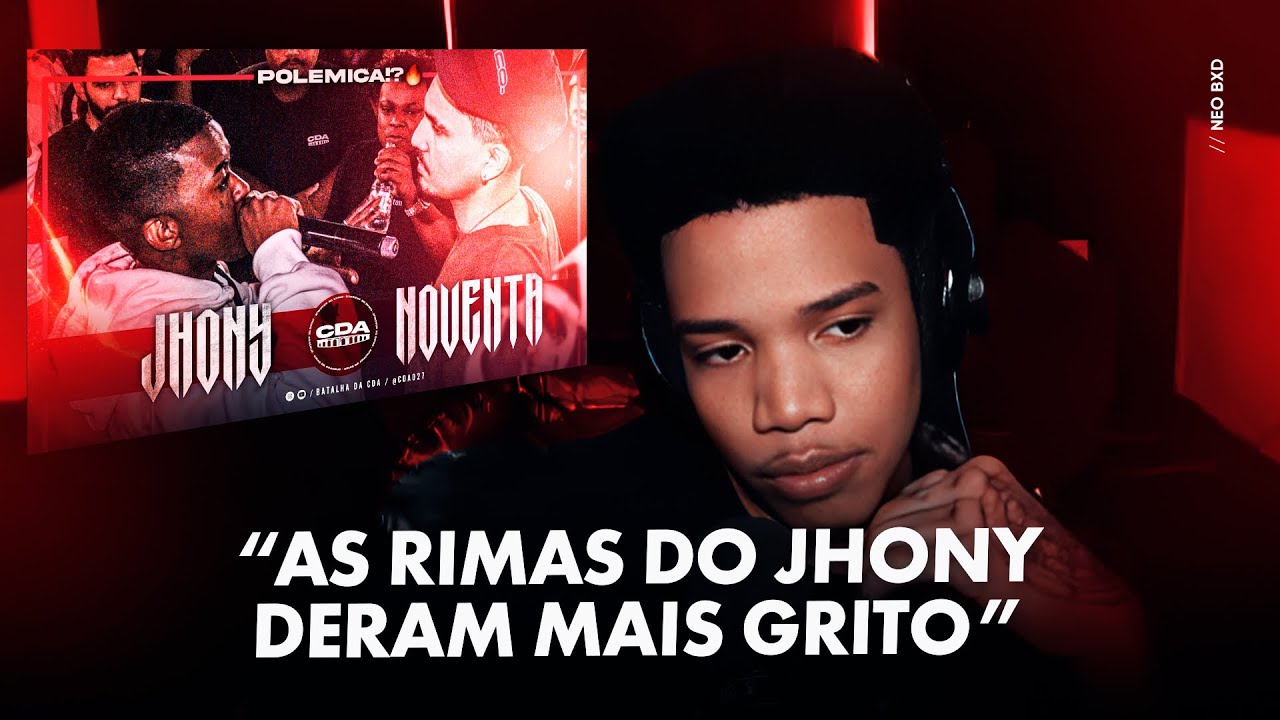 JHONY e NOVENTA FIZERAM A MELHOR BATALHA DO ANO? NEO REAGE E OPINA À BATALHA DAS SUAS REFERÊNCIAS 🔥