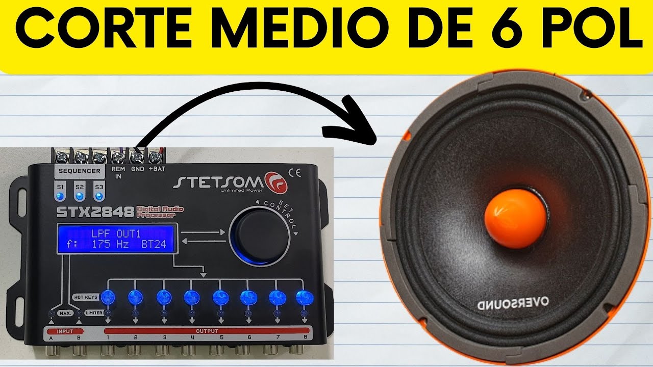 Corte Frequência Woofer Médio Grave 6 Polegadas  plugue de fases #somautomotivo