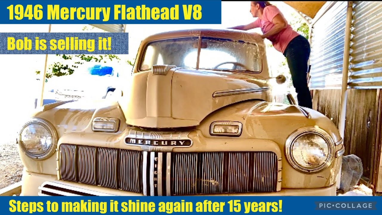 1946 Mercury Flathead V8 Steps to making it shine again! Part 1, 15 years of yuck off paint | Ford