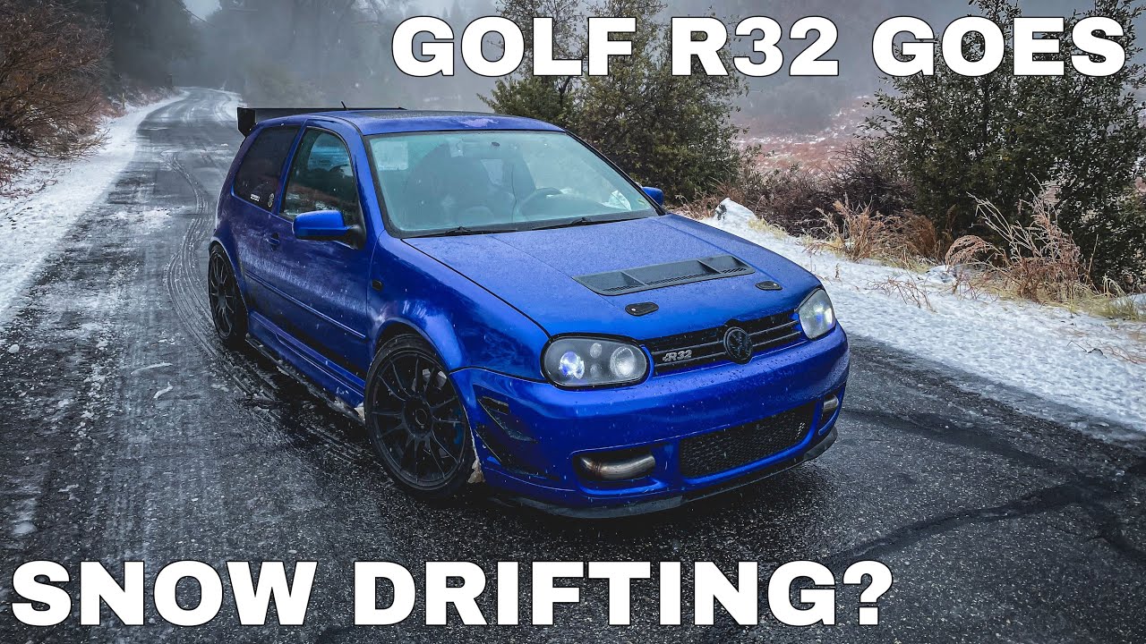 Taking a 450+WHP (BIG TURBO) GOLF R32 in the SNOW!