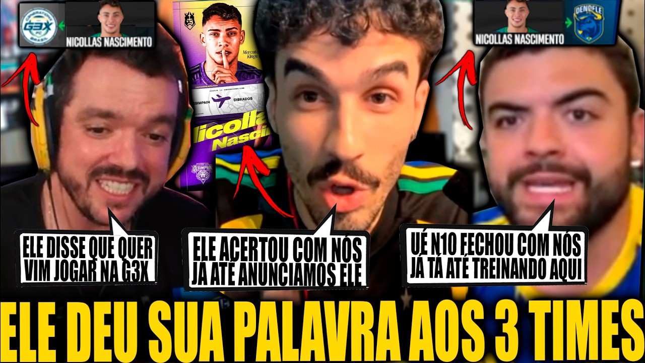 POLÊMICA!😬JOGADOR DÁ A PALAVRA PRA 3 TIMES AO MESMO TEMPO E GERA DISPUTA NO MERCADO DA KINGS LEAGUE!