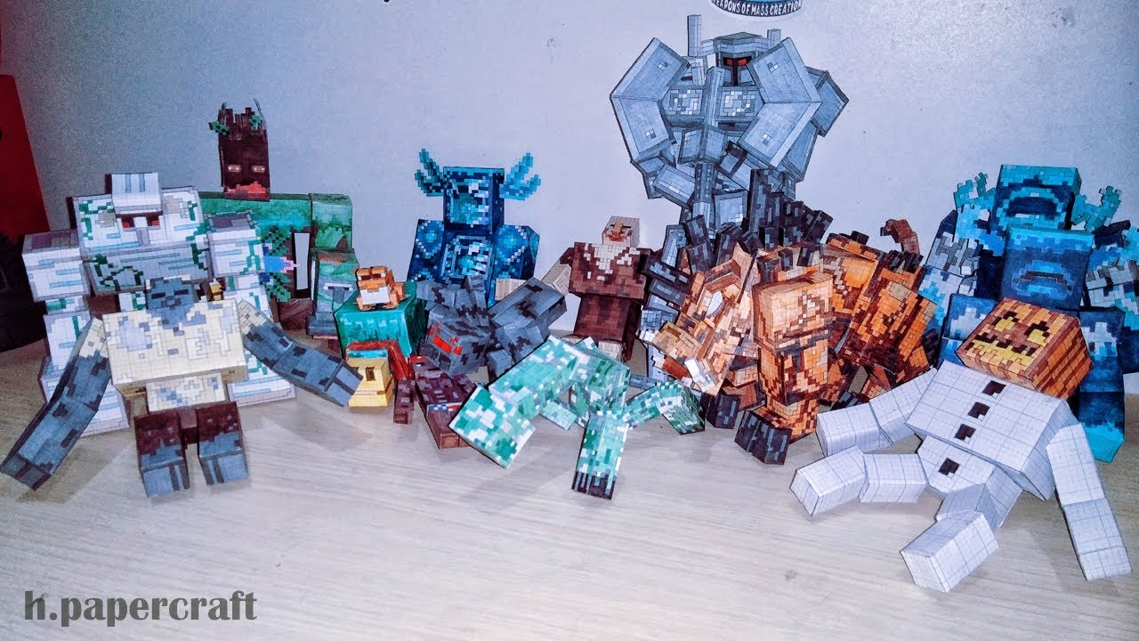 tất cả mô hình minecraft giấy gần đây của mình-all my recent minecraft paper models [ h.papercraft ]