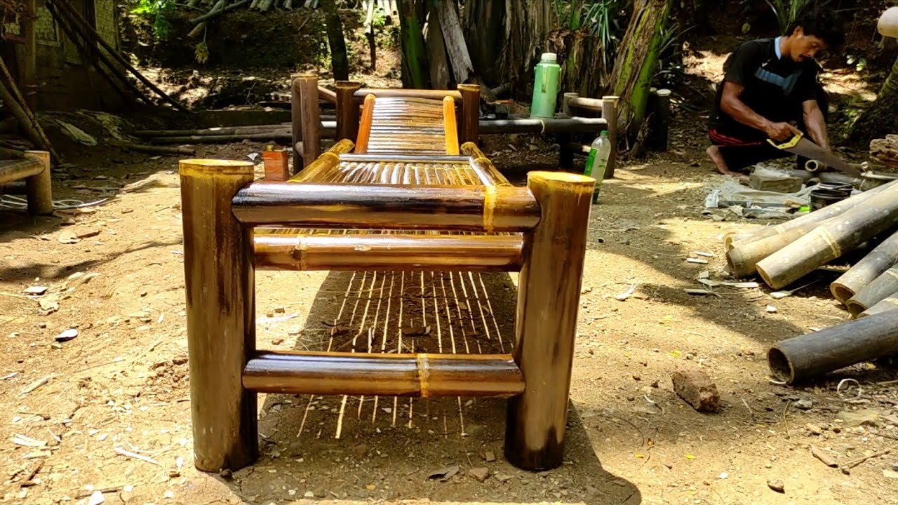 DIY CRAFTS | Membuat Kursi Model Lincak Dari Bambu