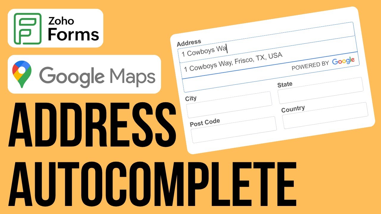 How to Add Google Maps Address Autocomplete to Zoho Forms
