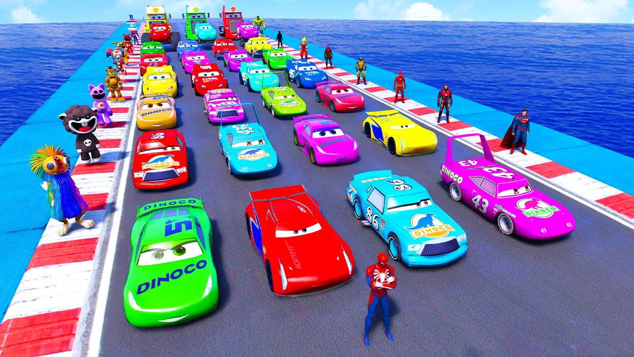 GTA V Epic New Stunt Race For Car Racing Challenge by Spider-man 2 and Friends #006 | GTA V GAMEPLAY