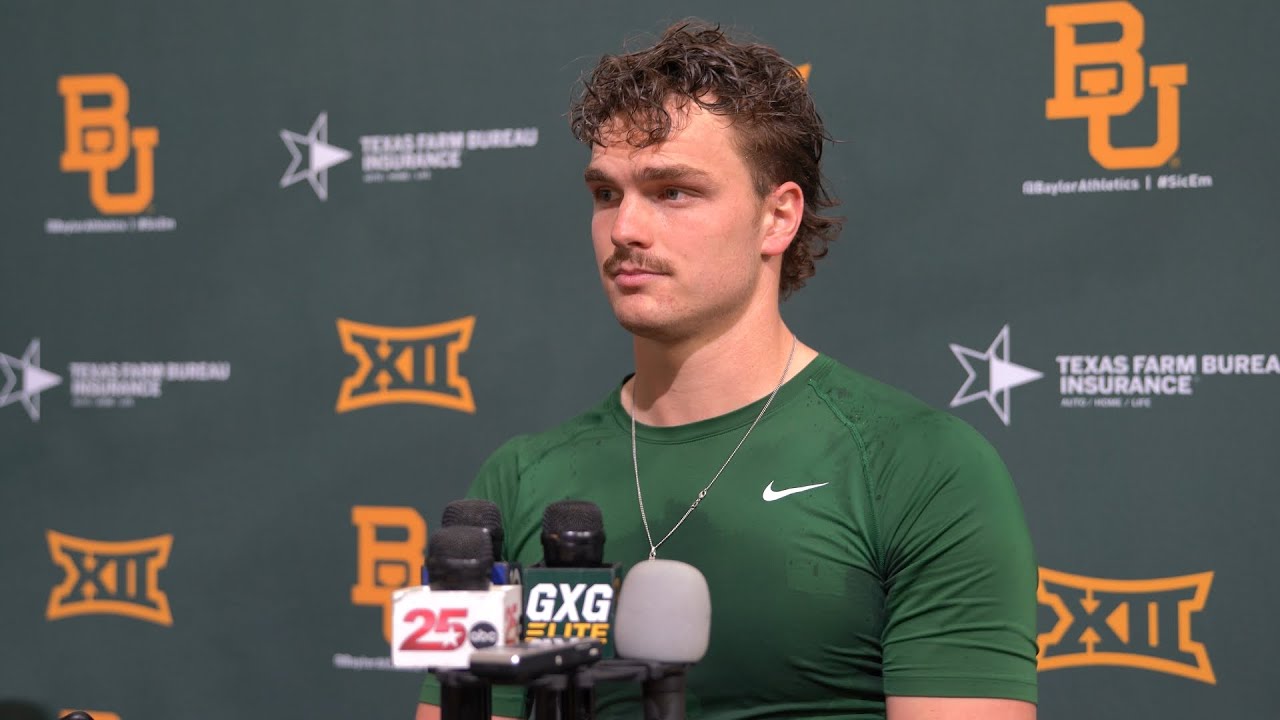 Presser: Sawyer Robertson Talks QB Room, Baylor Offense, Spring Practices | Baylor Football