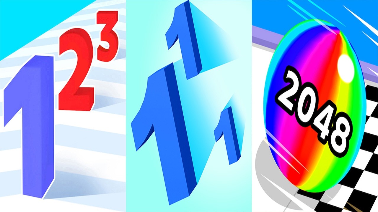 Number Master VS Number Merge VS Ball Run 2048 - All Levels Gameplay Android iOS Ep 1