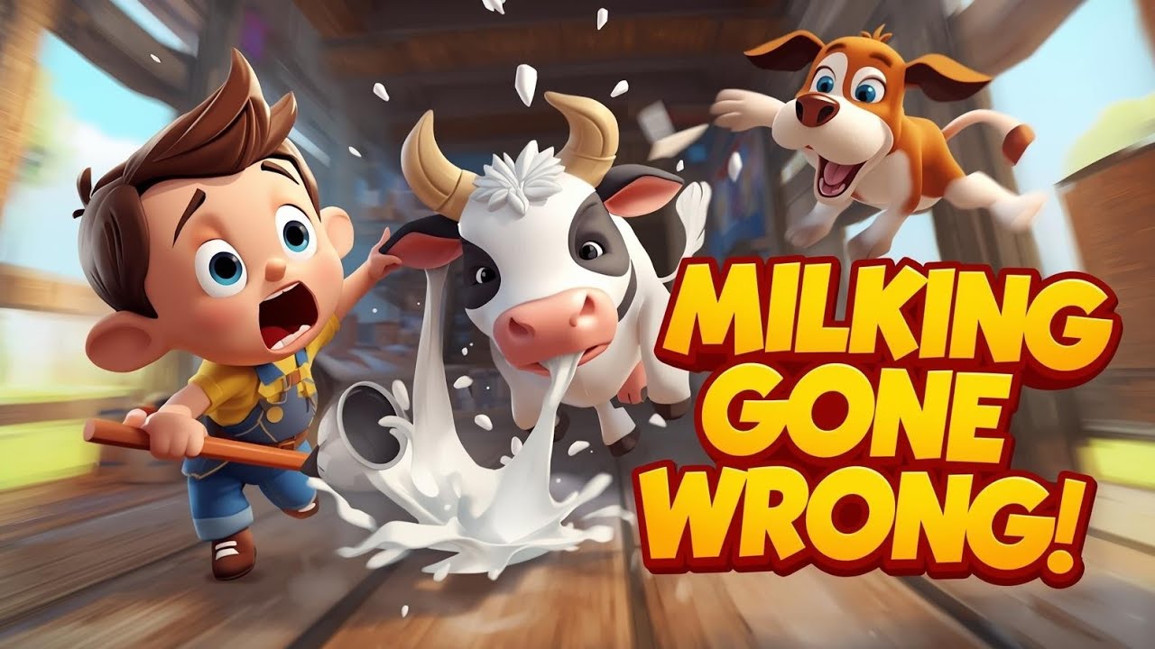 🐄 Milking the Cow in Village Life – Gone Wrong!🐶