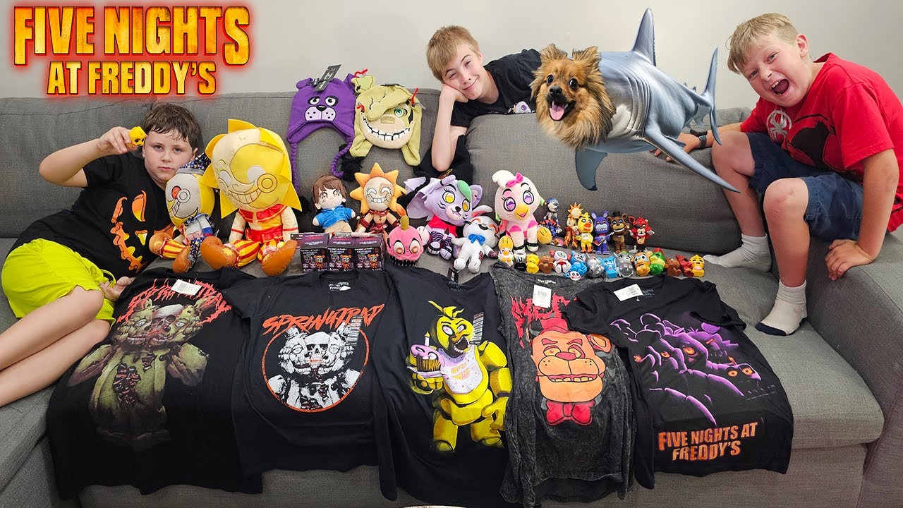 HUGE New Five Nights at Freddy's Official Merch Unboxing Video! #fnaf #fivenightsatfreddys