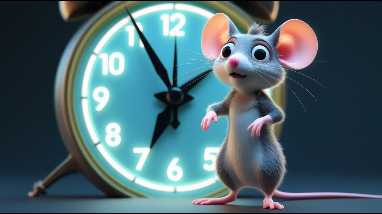 🐭🕰️ Hickory Dickory Dock Song | 3D Nursery Rhyme for Kids 🎵✨