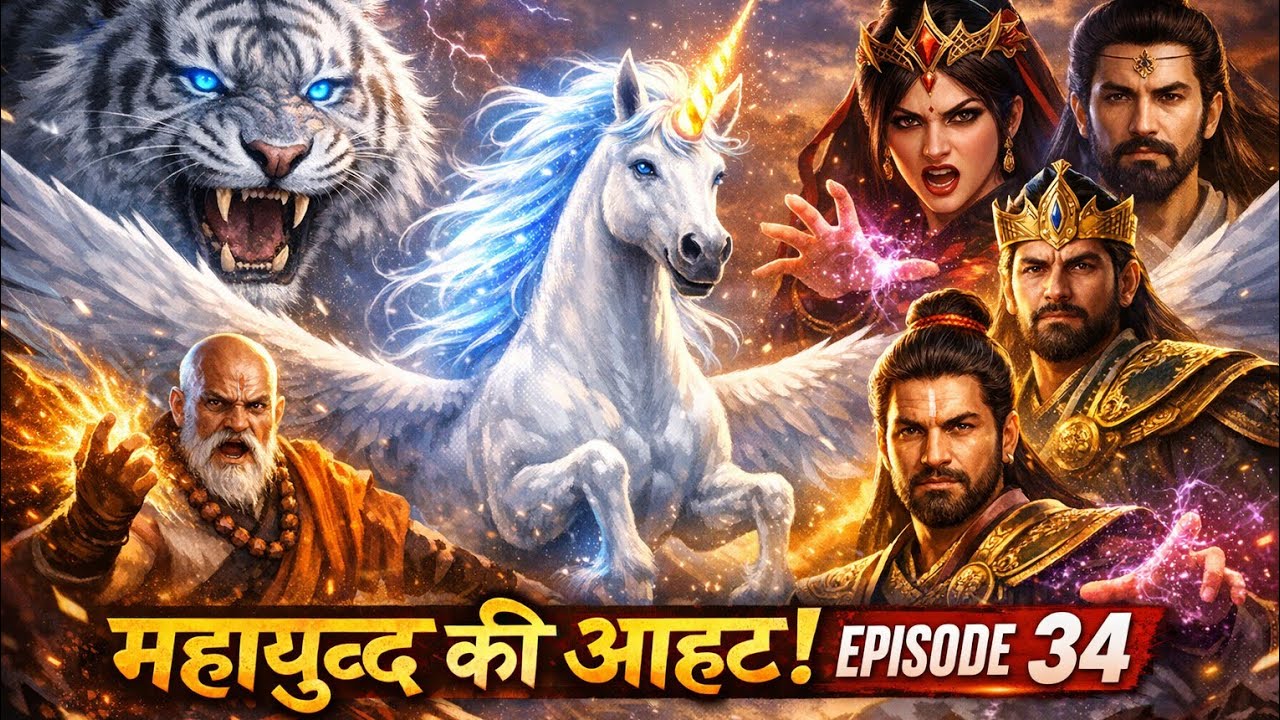 जब आसमान से उतरा दिव्य यूनिकॉर्न! | सिल्वर टाइगर की चेतावनी | ऋतिक वेदा vs दूदूसी | EP 34