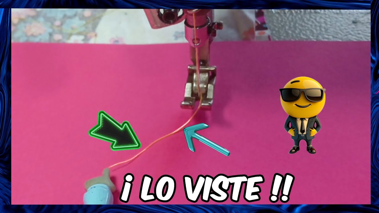 Como DEJAR la HEBRA del HILO LARGA Maquina RECTA Automática.