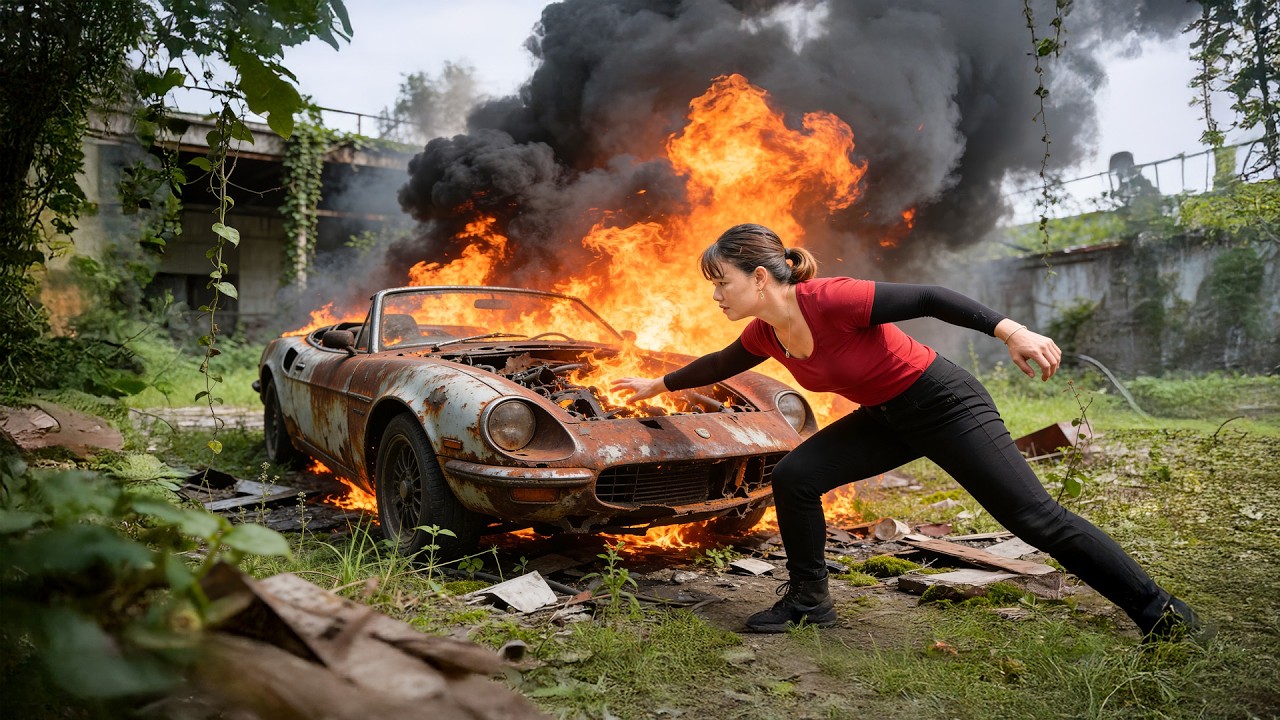 Genius Girl Rescues a Burned Supercar Found on the Road | Is It a Lamborghini Ep 1