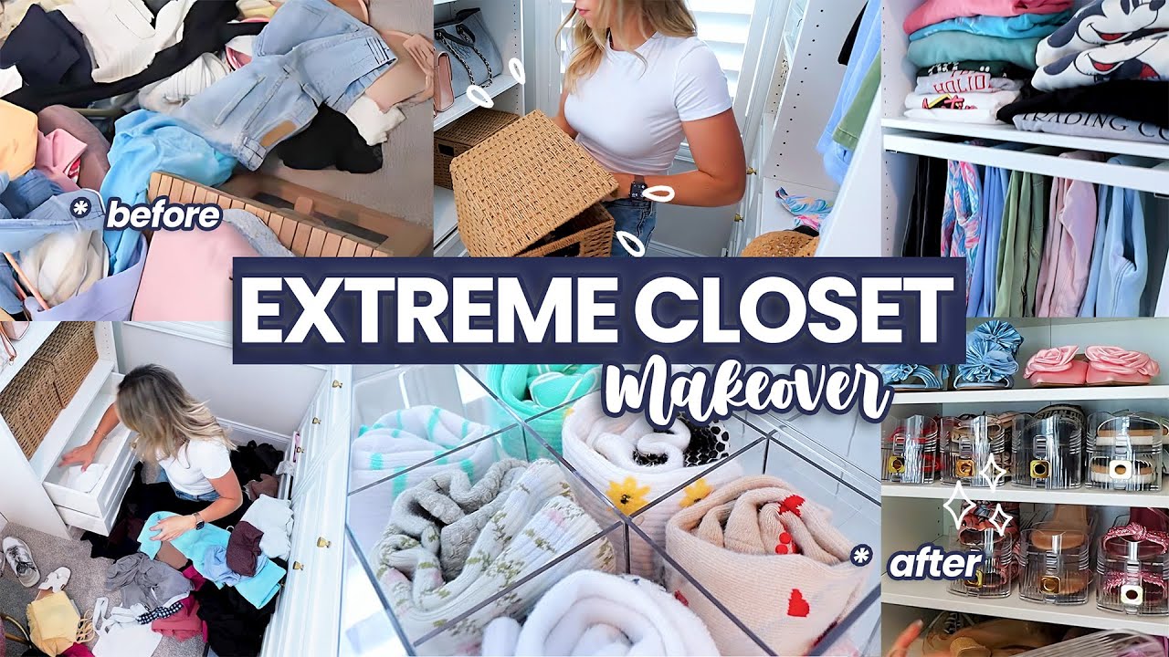 EXTREME CLOSET MAKEOVER 2025 – Declutter, Reorganize & Refresh with Me!