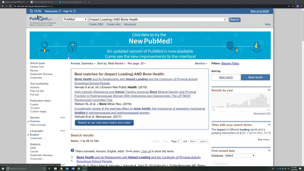 Exporting from Pubmed and EBSCO into Excel and Finding Duplicates