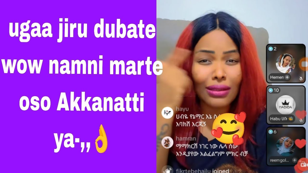 Wow yada fudhatam qabu namni akka mata ofit jirat male aka namatti in ji_,,👌