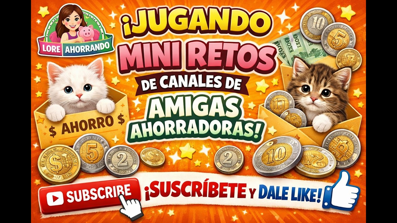como jugamos Mini retos de canales de amigas ahorradoras y cierra la caja