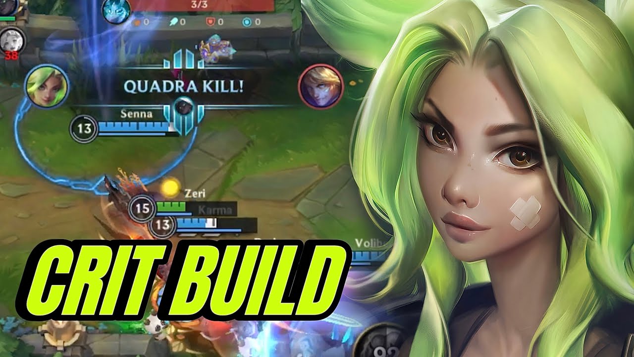 ZERI QUADRAKILL WITH FULL CRIT BUILD IN PATCH 5.2 SEASON 14 WILD RIFT ADC
