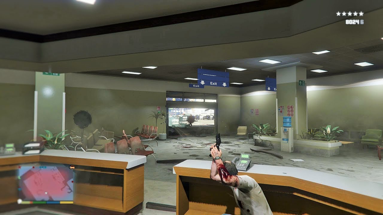 GTA 5 - Trevor's FIVE STAR COP BATTLE IN THE HOSPITAL (GTA V Funny Moments)