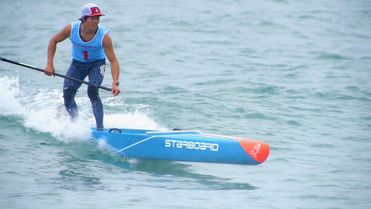 掛川サーフ・コースレース 【 SUP Course Race 6km 】Rai Taguchi 独走  @ 掛川 SUP 大会 2023  by STARBOARD JAPAN