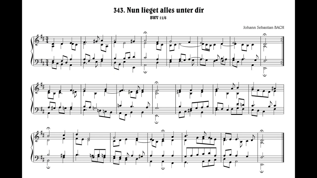 J.S.Bach: Nun lieget alles unter dir, BWV 11/6