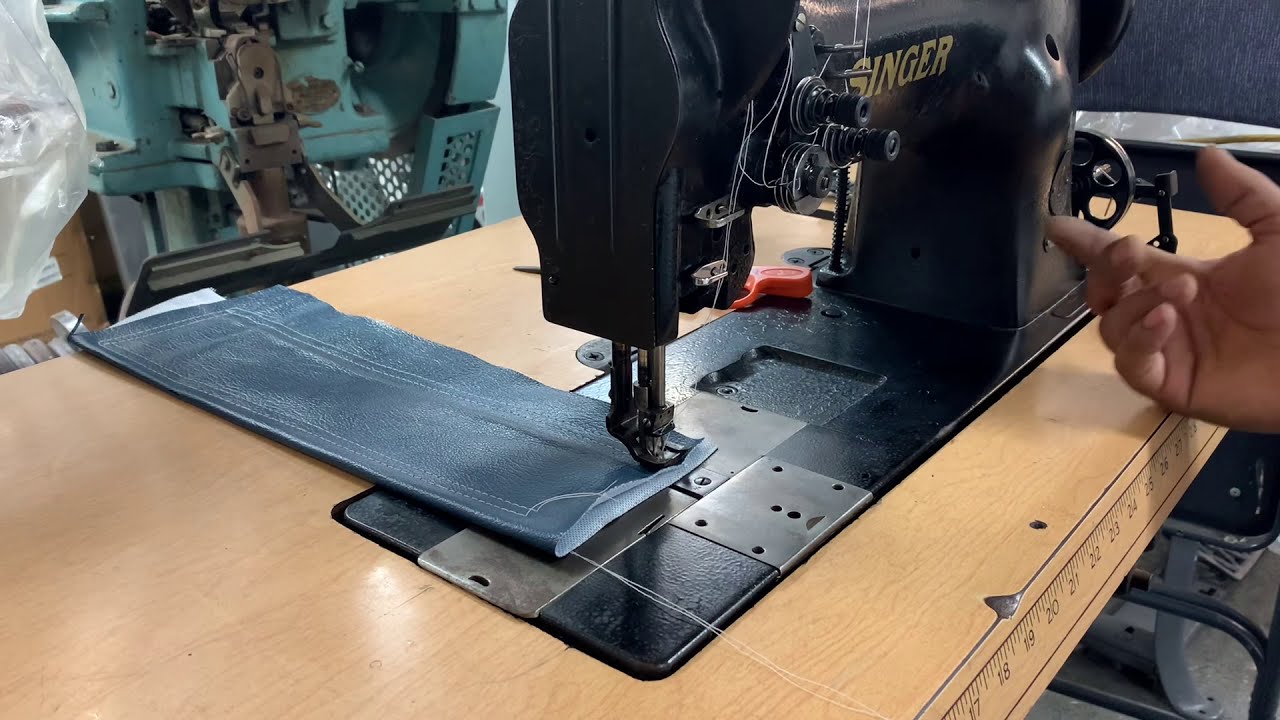 Singer 112W139 Double Needle Walking Foot. How to thread and use.