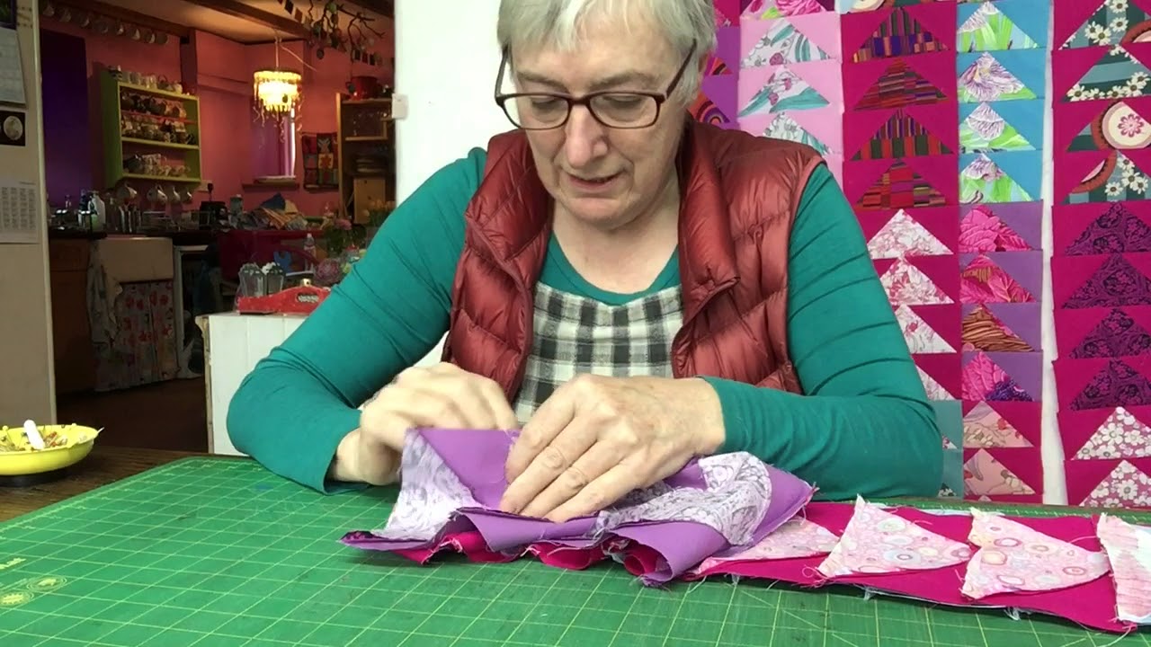Part four of the Easter Pink  Flying Geese Quilt extravaganza