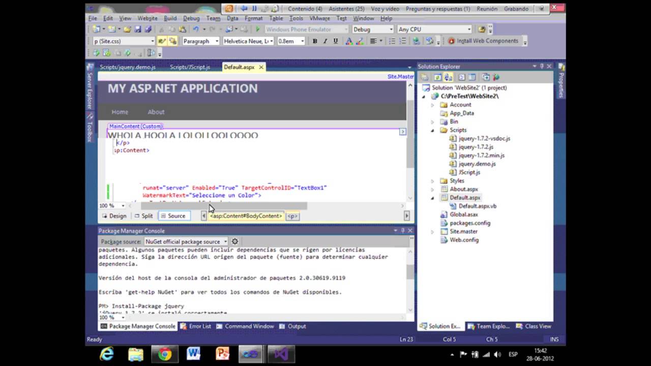 JavaScript, jQuery y AJAX pragmáticos con ASP