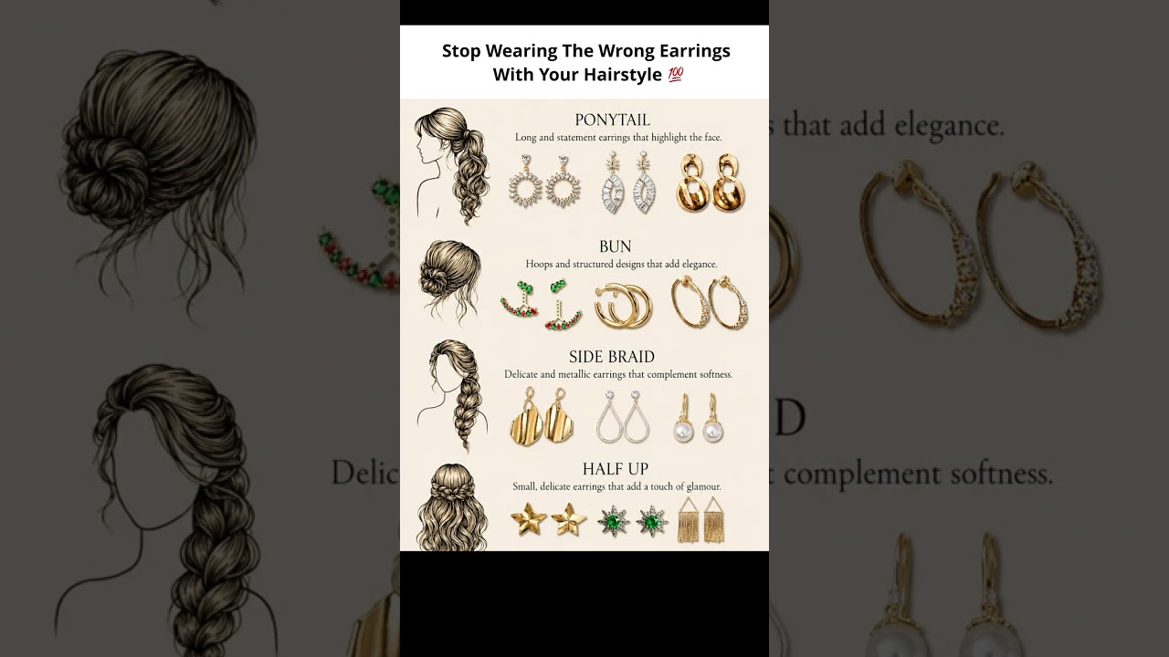 How to Choose the Perfect Earrings for Every Hairstyle ✨💇&zwj;♀️