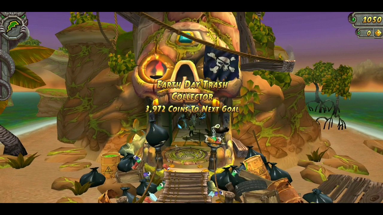 Temple Run 2 EARTH DAY TRASH COLLECTOR - GLOBAL CHALLENGE