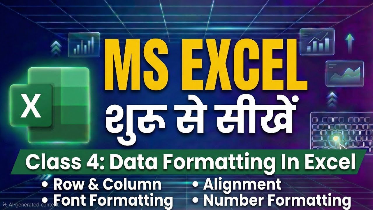 MS Excel Part 4 | Formatting Data  in MS Excel (Step by Step) | Master Learning
