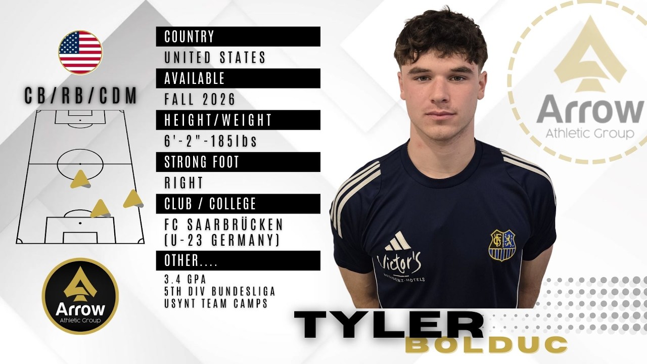 '26 ARROW - Tyler Bolduc (CB/RB/CDM), USA