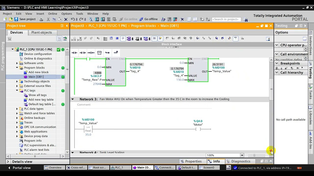 Pressure Transmiter scaling TIA Portal V19 Part 1