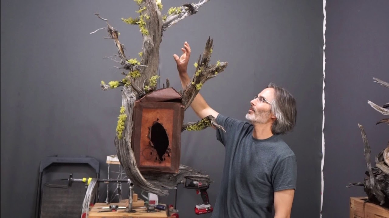 WALDRON 3D WORKSHOP | GREAT HORNED OWL AND BIRD HOUSE SCULPTURE PROCESS (1)