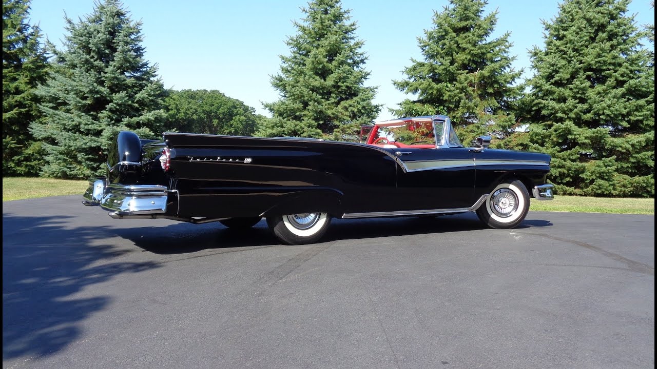 Supercharged 1957 Ford Fairlane 500 Skyliner F Code Engine & Ride on My Car Story with Lou Costabile