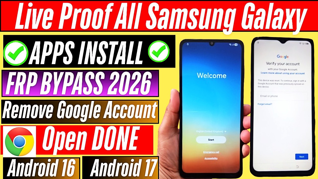 🔥 Boom! All Samsung FRP Bypass Android 16-17 | Apps Install Done✅ | 2026 Latest | No PC Required