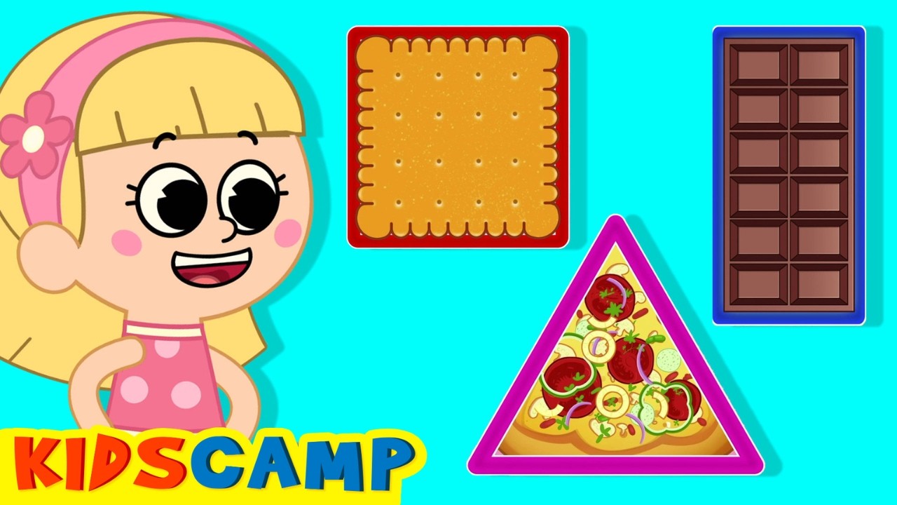 Learn Shapes With Food 🍕🍩 | Toddler Learning Videos | KidsCamp