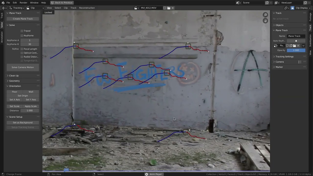 Tracking: Image from Plane Marker