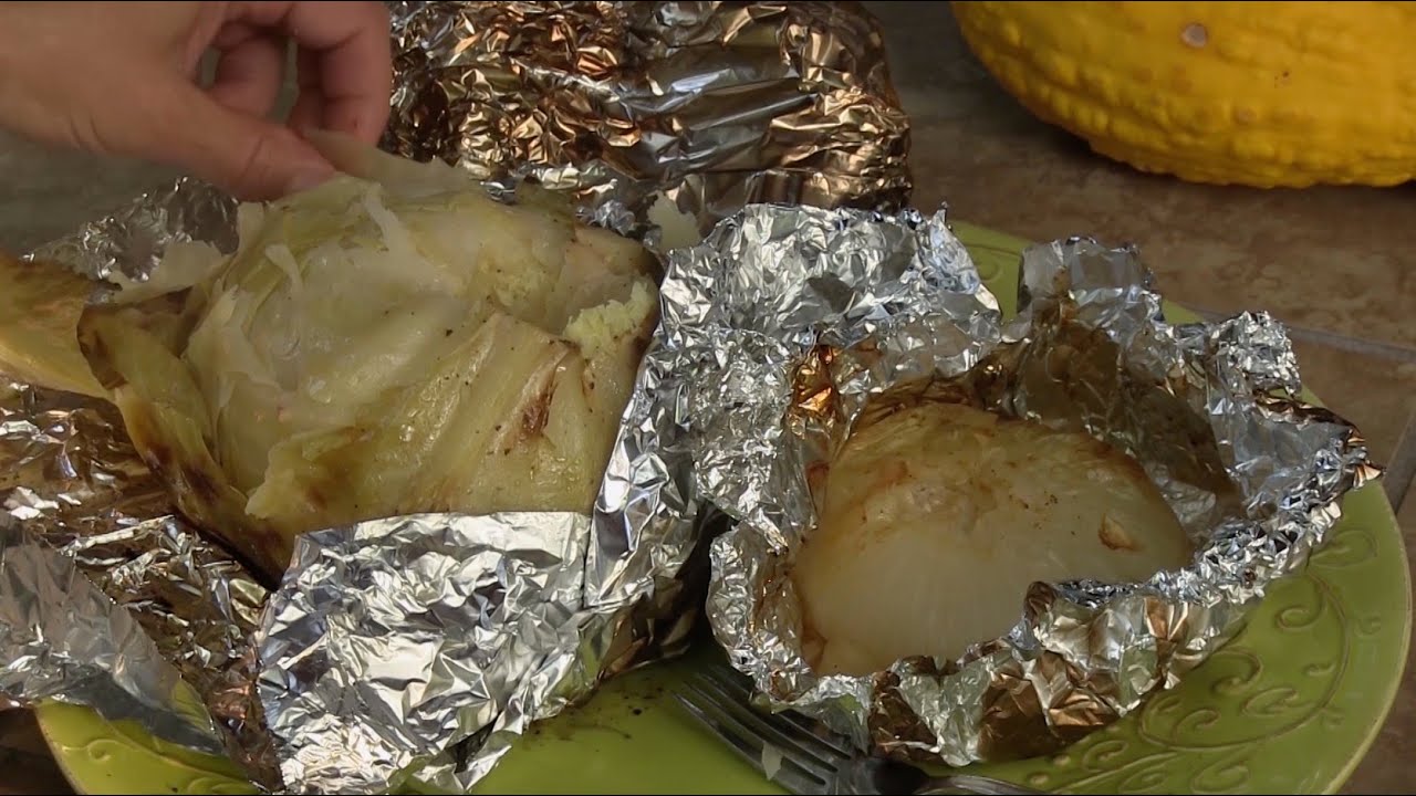 Smoked Cabbage and Onion on Your Big Green Egg/Grill