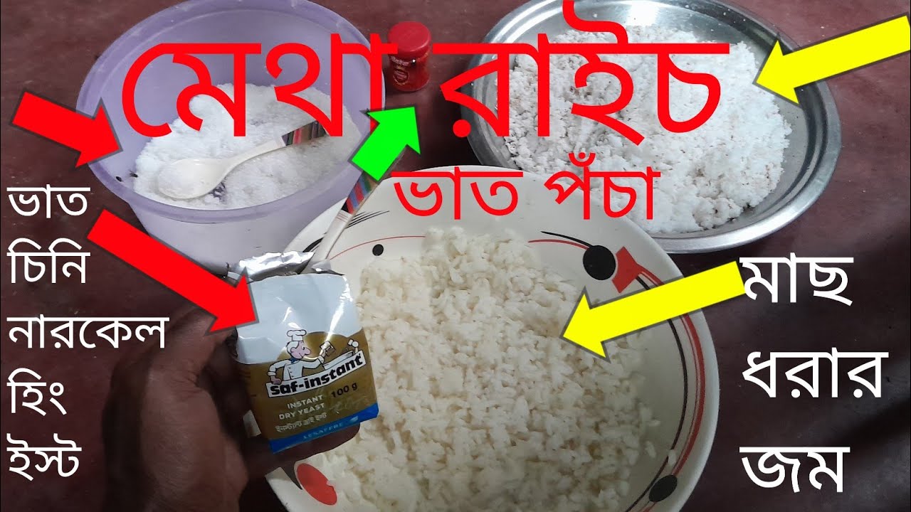 #মেথা রাইচ।।ভাত পচা।।#hara metha।।rice pocha #fishing #liton